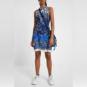 Desigual Atenas Short Dress with Oriental Print – Azul Dali